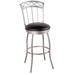 Red Barrel Studio® Humes Swivel Bar & Counter Stool Upholstered/Metal in Red/Gray | 44 H x 16.5 W x 16.5 D in | Wayfair