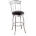 Red Barrel Studio® Humes Swivel Bar & Counter Stool Upholstered/Metal in Gray/Brown | 44 H x 16.5 W x 16.5 D in | Wayfair