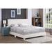 Glory Furniture Flynn Tufted Upholstered Standard Bed Upholstered in Gray/White | 49 H x 57 W x 42 D in | Wayfair G2577-FB-UP