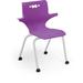 MooreCo Hierarchy 18" Four Leg Classroom Chair w/ Casters Plastic/Metal in Brown | 33 H x 20.5 W x 23.8 D in | Wayfair 54318-1-Purple-WA-PL-HC