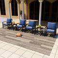 Longshore Tides Remus 6 Piece Multiple Chairs Seating Group w/ Cushions Metal in Blue | Outdoor Furniture | Wayfair