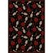 Red 64 x 0.5 in Indoor Area Rug - Joy Carpets Sports Abstract Tufted Fireball Area Rug Nylon | 64 W x 0.5 D in | Wayfair 1521C-04