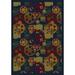 Blue/Yellow 92 x 0.5 in Area Rug - Joy Carpets Gaming & Entertainment Abstract Tufted Blue/Gold Area Rug Nylon | 92 W x 0.5 D in | Wayfair 1585D-06