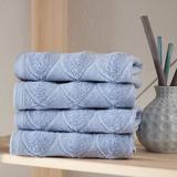 Latitude Run® Ozgur 4 Piece Turkish Cotton Washcloth Towel Set Terry Cloth/Turkish Cotton in Gray/Blue | Wayfair 267DA57D185E48E5A976401B90813AC2