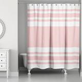Beachcrest Home™ Sherree Striped Single Shower Curtain Polyester in Gray/White/Brown | 74 H x 71 W in | Wayfair 2C7F746A49AC45559C68BBB676A8831F
