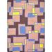Indigo 92 x 0.25 in Area Rug - Joy Carpets Kid Essentials Outside the Box Grape Area Rug Nylon | 92 W x 0.25 D in | Wayfair 1711D-02