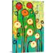 Red Barrel Studio® Noleen Poppy Celebration' Painting Print on Canvas Metal in Green/Red/Yellow | 48 H x 32 W x 1.25 D in | Wayfair