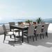 Joss & Main Yoko Rectangular 8 - Person Outdoor Dining Set w/ Cushions Wood/Metal in Brown/Gray | Wayfair B14FF1B8E9E847C58EE393E797BF4136