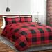 Foundry Select Tyndall Moose Reversible Quilt Set Polyester/Polyfill/Microfiber in Black/White | King Quilt + 2 Shams | Wayfair