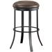 Winston Porter Patricia Swivel Bar & Counter Stool Upholstered/Metal in Brown | 26 H x 16.5 W x 17.5 D in | Wayfair