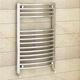 800 x 300mm (H x W) Bathroom Central Heating Curved Ladder Towel Rail Radiator - Chrome Finish