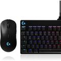 Logitech G PRO Wireless Gaming Maus, Hero 16000 DPI Sensor, USB-Anschluss, + G, PRO mechanische Gaming-Tastatur , Design ohne Nummernblock perfekt für unterwegs, Abnehmbares Mikro-USB-Kabel