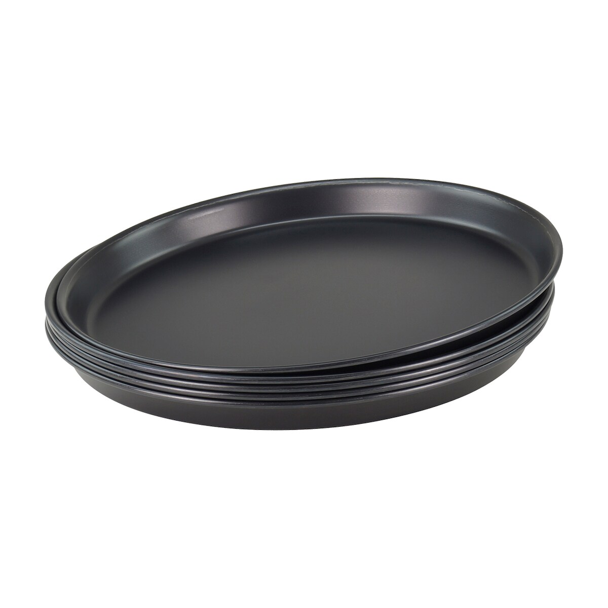 GVK ECO 5 Stück Pizzablech rund aus Blaublech Ø 26cm schwere Profiqualität Image