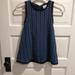 Anthropologie Tops | Anthropologie Postmark Sleeveless Textured Top Xs | Color: Blue/White | Size: Xs