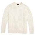 Paul James Knitwear Mens 100% Cotton Chunky Cable Jumper (Ecru, L)