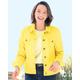 Appleseeds Women's DreamFlex Colored Jean Jacket - Yellow - 1X - Womens