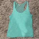 American Eagle Outfitters Tops | Ae Light Blue Lace Back Tank Top (Size Xl) | Color: Blue | Size: Xl