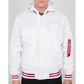 Alpha Industries MA-1 TT Hood Defense Jacket, white, Size L