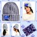 Free People Accessories | Free People Everything Rosy Beanie In Grey Purple | Color: Gray/Purple | Size: Os