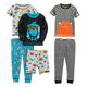 Simple Joys by Carter's Baby-Jungen 6-Piece Snug Fit Cotton Pajama Pyjama-Set, Dinosaurier/Monster/Roboter/Streifen, 2 Jahre (3er Pack)