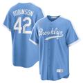 Men's Nike Jackie Robinson Light Blue Brooklyn Dodgers Alternate Cooperstown Collection Player Jersey