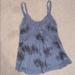 Free People Tops | Blue Free People Tie Dye Tank Top With Lace Detail | Color: Blue/Gray | Size: S