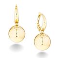 MiaBella 18K Gold Over Sterling Silver Italian High Polished Round Bead Ball Dangle Leverback Earrings for Women 12mm, 14mm 925 Made in Italy