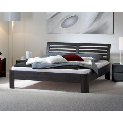 Hasena Oak-Line Massivholzbett Ronda/Soleo 200x200 cm Eiche graphit 20 cm Image