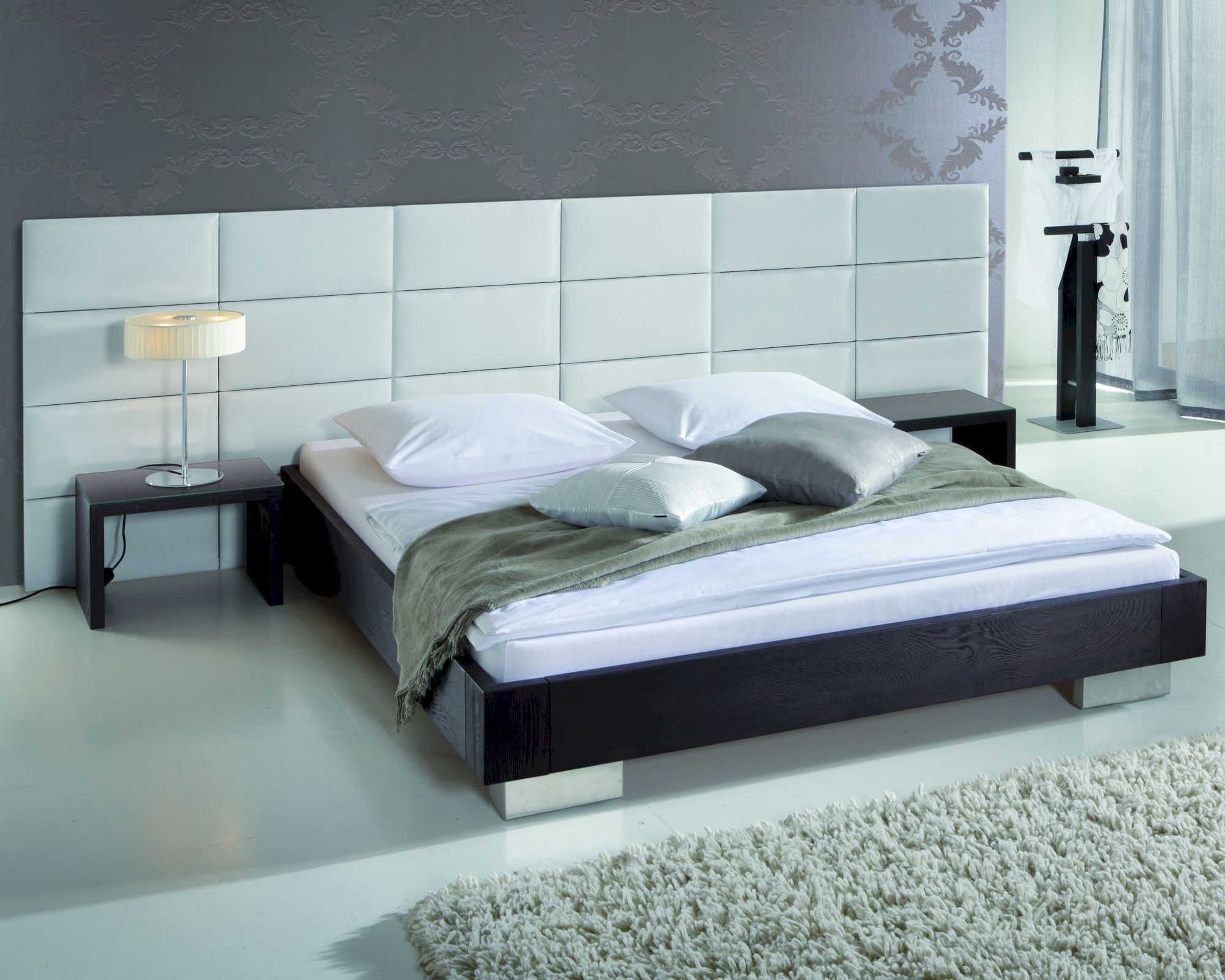 Hasena Oak-Line Massviholzbett Noro/Opio 120x200 cm / Eiche graphit, gebürstet, geölt