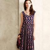 Anthropologie Dresses | Anthropologie Ella Moss Maxi Dress | Color: Blue/Purple | Size: Xs