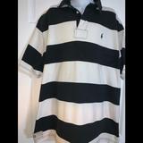 Polo By Ralph Lauren Shirts | Athletic Polo By Ralph Lauren Short Sleeve Shirt | Color: Blue/White | Size: Xl