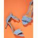 Anthropologie Shoes | Anthropologie- Ruffle Heels | Color: Blue | Size: 39