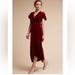 Anthropologie Dresses | Anthropologie Burgundy Velvet Dress | Color: Red | Size: S