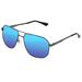 Breed Sunglasses Norma Polarized Sunglasses - Men's Gunmetal/Blue One Size BSG064BL