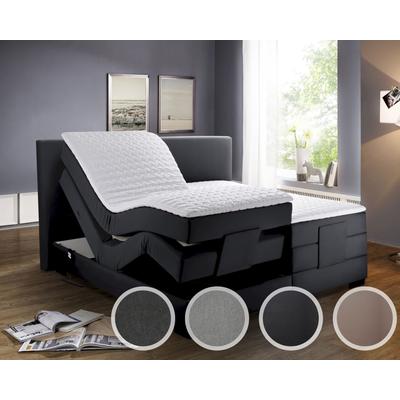 Winkle »Aragon« Boxspringbett Elektro-Motor / 160x200 cm / H2/H2 / Kunstleder Schlamm 8944 Image