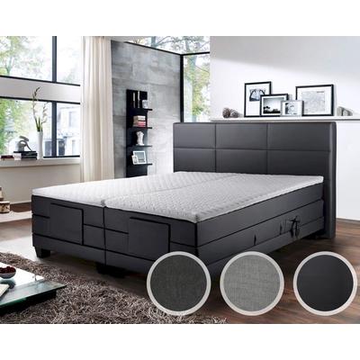 Winkle »Doris« Boxspringbett Elektro-Motor / 180x200 cm / H2/H3 / Stoff Anthrazit 9549 Image