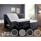 Winkle »Aragon« Boxspringbett Elektro-Motor / 160x200 cm / H2/H2 / Kunstleder Anthrazit 7745