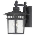 Nuvo Lighting 63493 - 1 Light 12" Textured Black Clear Seeded Glass Shade Wall Lantern (Cove Neck 1 Lgt Outdoor Wall)