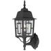 Nuvo Lighting 63489 - 1 Light 17" Textured Black Clear Water Glass Shade Wall Lantern (Banyan 1 Lgt 17 Outdoor Wall)