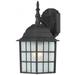 Nuvo Lighting 63482 - 1 Light 14" Textured Black Frosted Glass Shade Wall Lantern (Adams 1 Lt 14 Outdoor Wall)