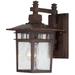Nuvo Lighting 63492 - 1 Light 12" Rustic Bronze Clear Seeded Glass Shade Wall Lantern (Cove Neck 1 Lgt Outdoor Wall)