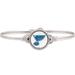 Women's Luca + Danni St. Louis Blues Silver Bangle Bracelet