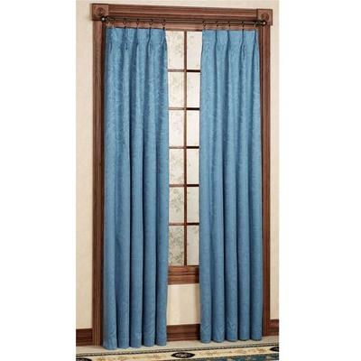 Gabrielle Wide Pinch Pleat Curtain Pair, 96 x 84, Federal Blue