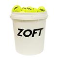 Newitts Zoft Coaching Training Tennis Balls [Bucket of 96] • Tub with lid and carry handle included • Non pressurised Tennis Balls • 66mm Diameter