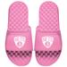 Women's ISlide Pink Brooklyn Nets Primary Logo Slide Sandals