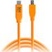 Tether Tools TetherPro USB Type-C Male to 5-Pin Mini-USB 2.0 Type-B Male Cable (15', Ora CUC2415-ORG