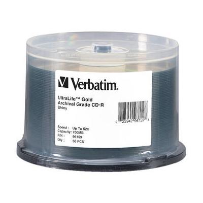 Verbatim CD-R 700MB, 52x, 80 Minute UltraLife Gold...