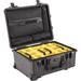 Pelican 1560SC Studio Case (Black with Yellow Dividers) 015600-0070-110