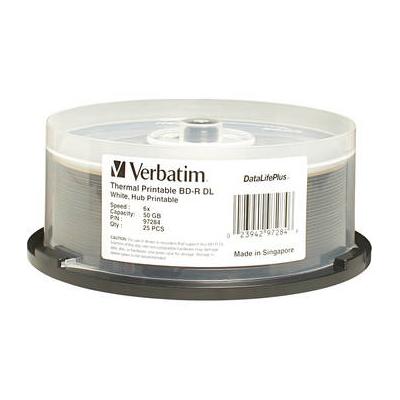 Verbatim 50GB 8x DataLifePlus White Thermal Hub Printable (25 Discs) 97284