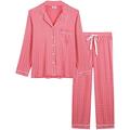 Amorbella Womens Two Piece Button Up Pajama/Pj/Sleep/Lounge/Jammy Sets Sleepwear(Coral Polka Dot, Medium)